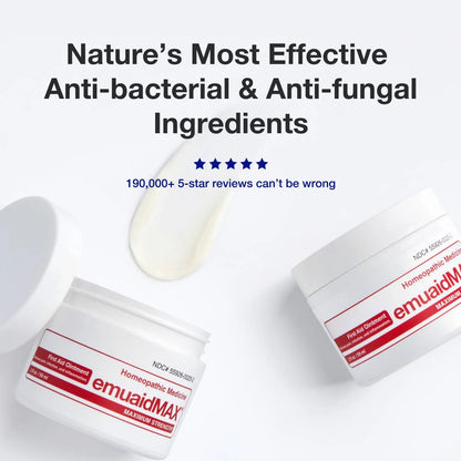emuaid EMUAIDMAX Ointment for Itchy Skin, Maximum Strength Treatment for Athlete's Foot, Psoriasis, Jock Itch, Rash, Eczema, Cold Sores, Blisters,